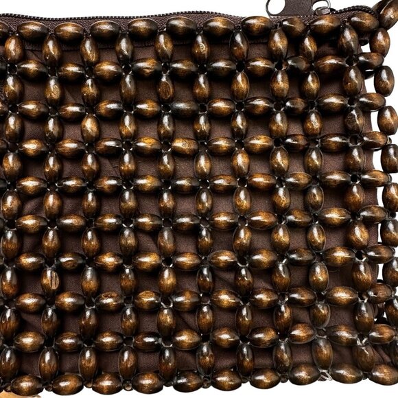 Vintage Giannini Wooden Beaded Crossbody Bag With Zipper Closure - Picture 2 of 9